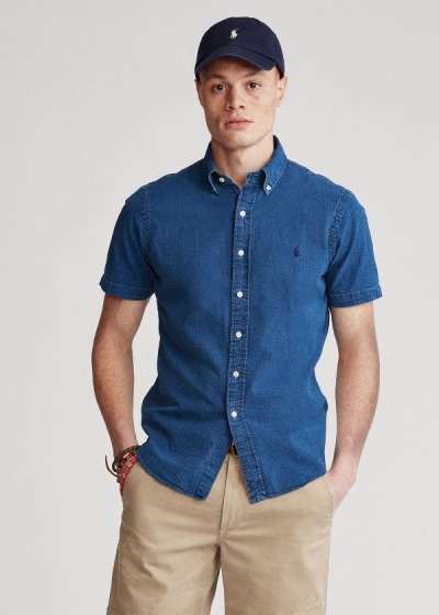 Camisa Polo Ralph Lauren Lightweight Seersucker Homem 69430-LFMU